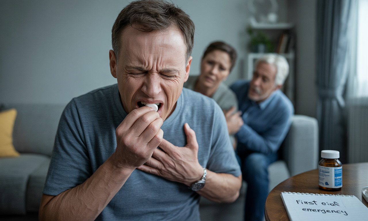 아스피린 씹어 삼키키