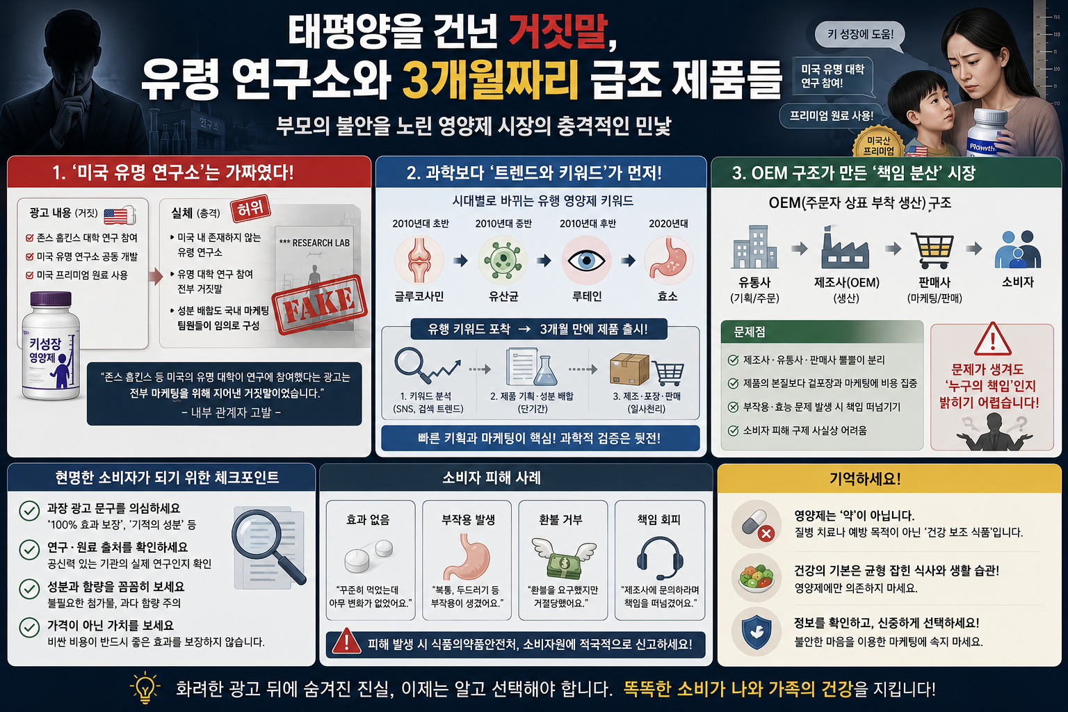 태평양을 건넌 거짓말과 부모의 불안을 노린 영양제 시장의 충격적인 민낯