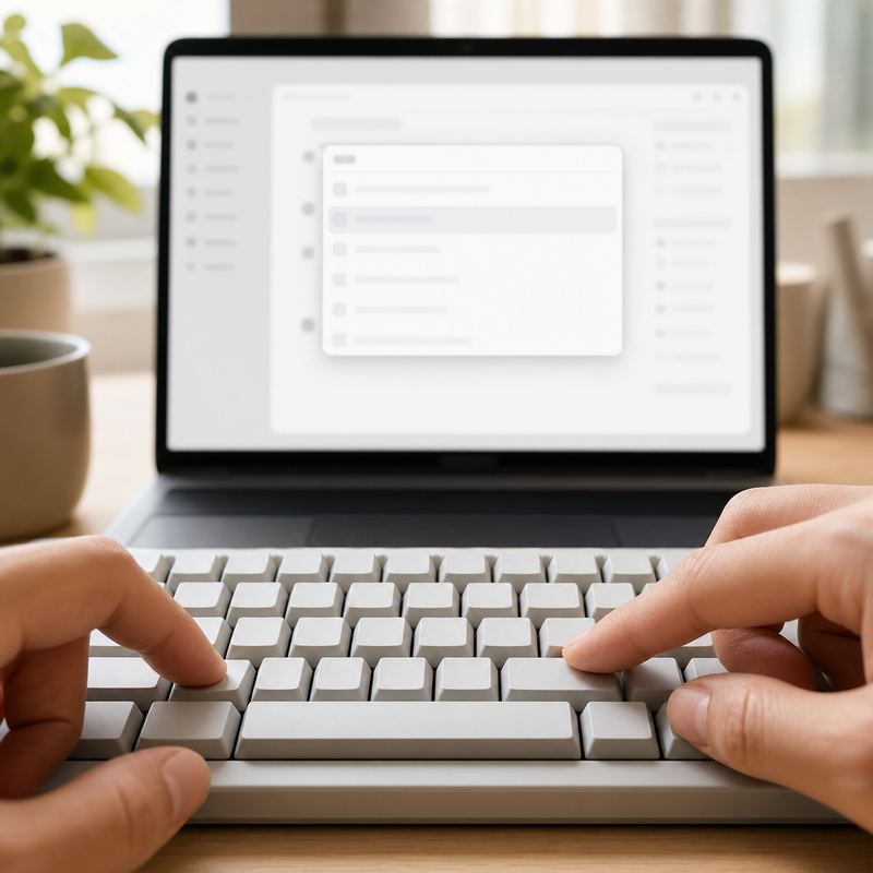 Ctrl 또는 Cmd + P로 노션 페이지 검색 창을 여는 화면 클로즈업