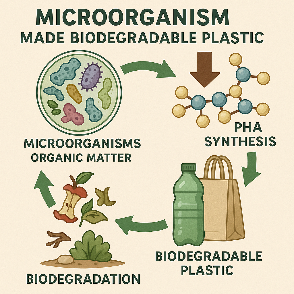 미생물로 만든 친환경 플라스틱 관련 사진