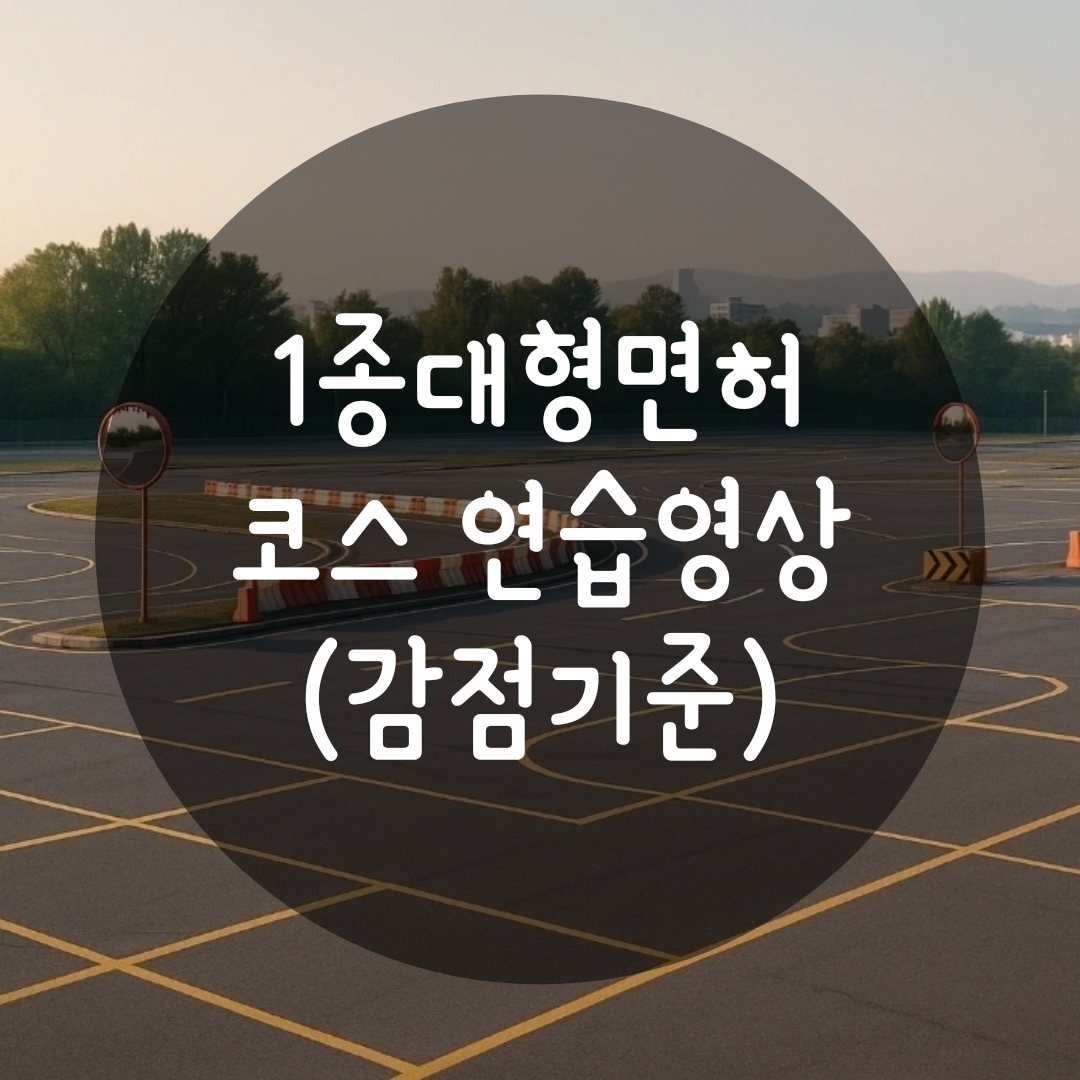 1종대형면허 코스