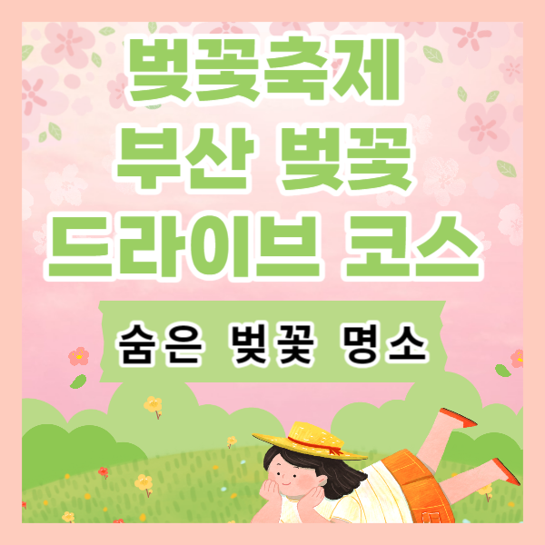 벚꽃축제 /부산 벚꽃 드라이브 코스 /숨은 벚꽃명소