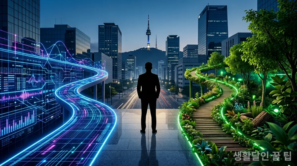 AI 투자와 ESG 투자를 비교 분석하는 모습