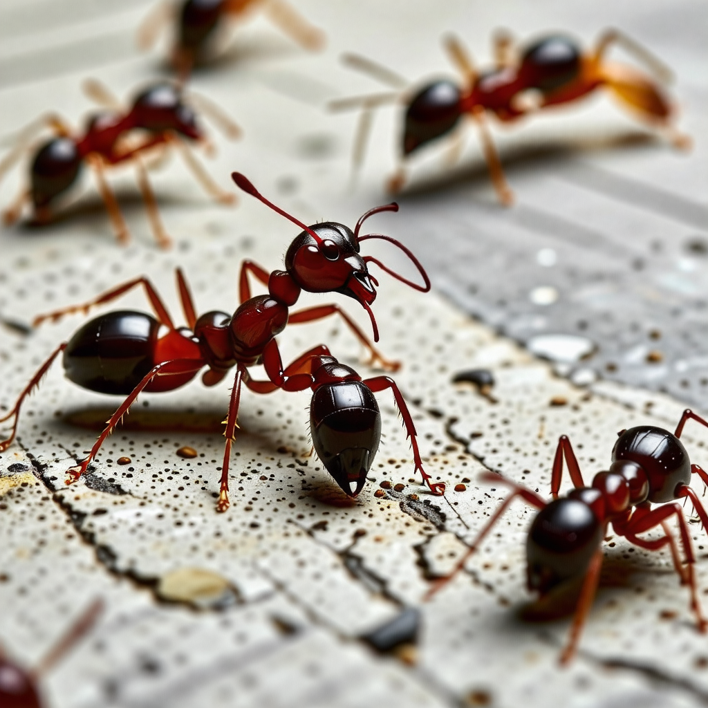 집개미 여러 마리