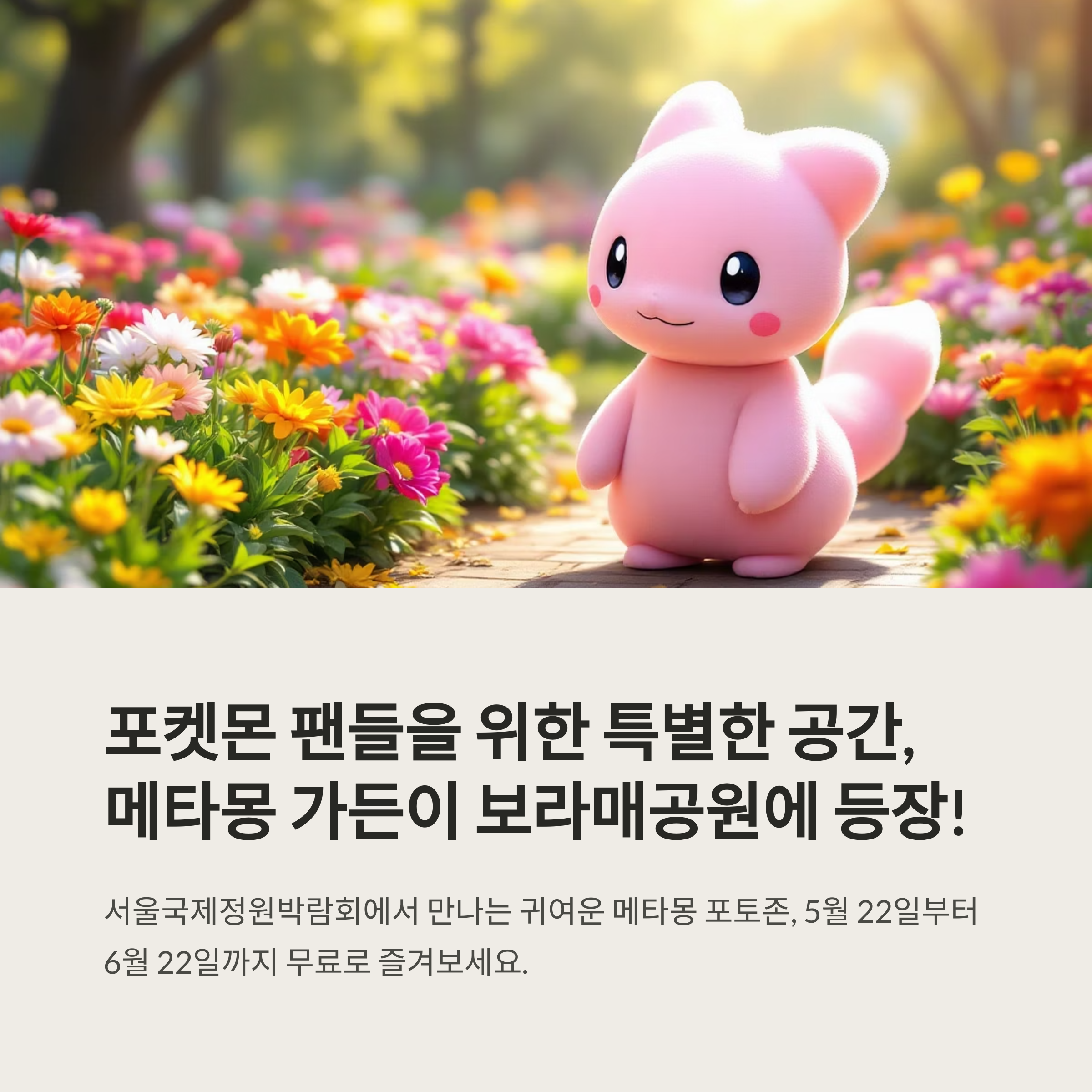 보라매공원 메타몽 가든 위치와 서울국제정원박람회 정보