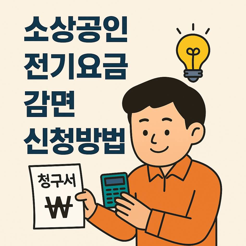 소상공인 전기요금 감면 신청방법