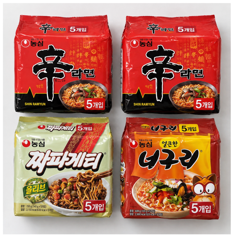 농심 신라면10봉+너구리5봉+짜파게티5봉
