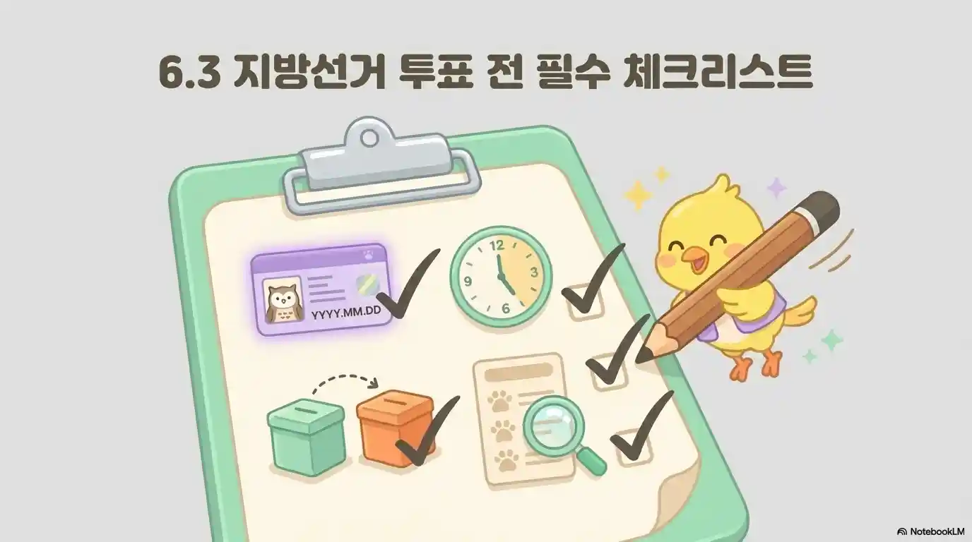 6.3 지방선거 투표 전 필수 체크리스트 - 신분증, 투표 시간, 투표소 위치, 후보자 확인