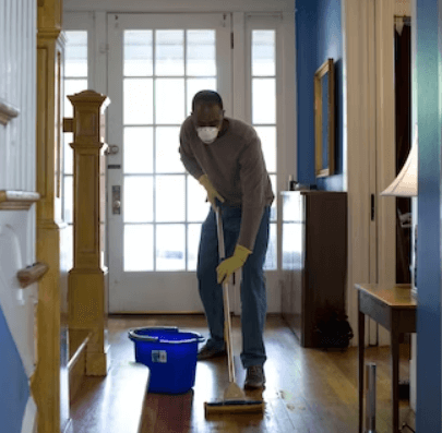 공기청정기 사용방법 - 실내 청소 시 작동중지