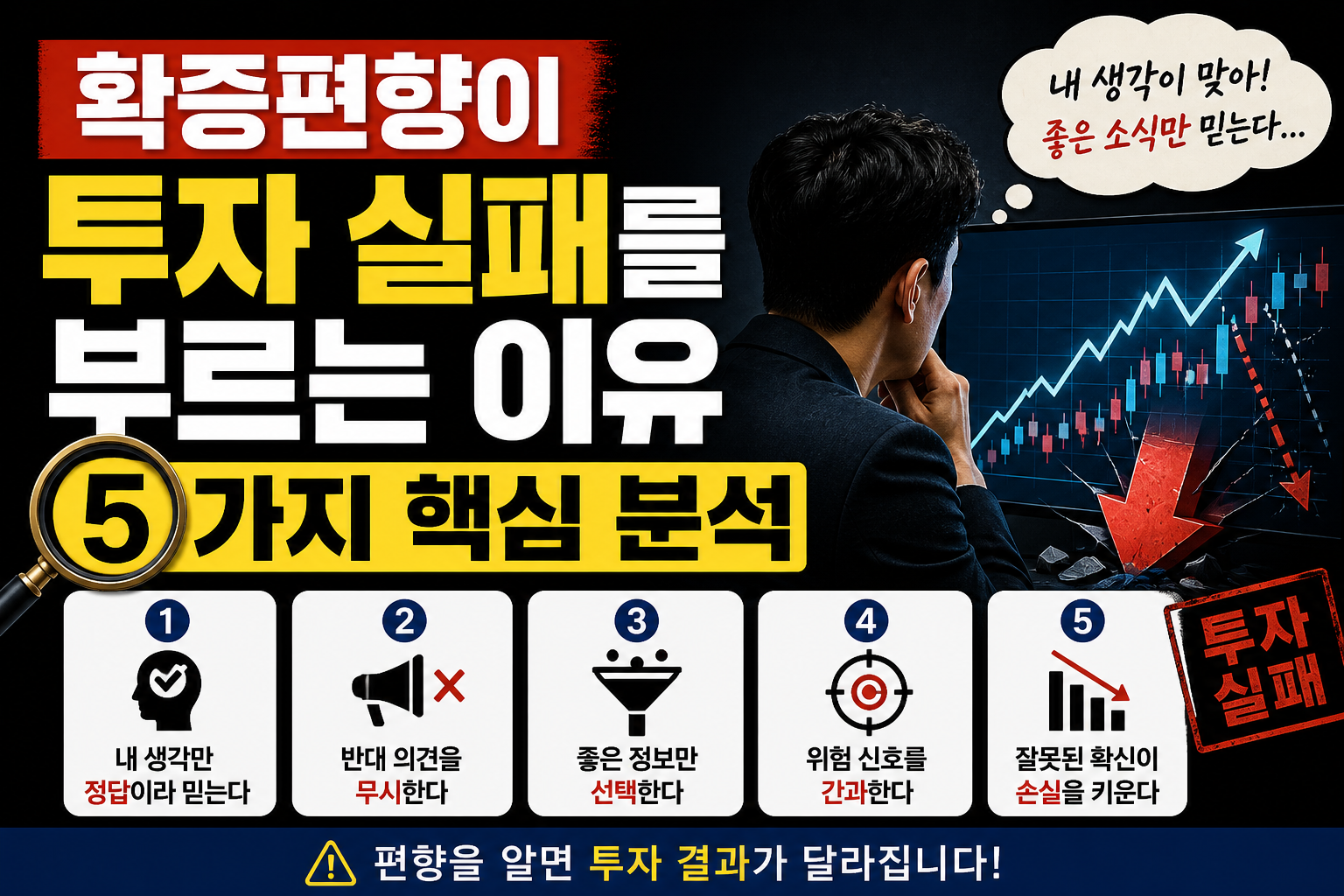 확증편향이 투자 실패를 부르는 이유 5가지 핵심 분석