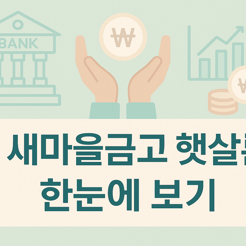새마을금고 햇살론 2025 정부지원 서민금융 대출 안내 썸네일 이미지