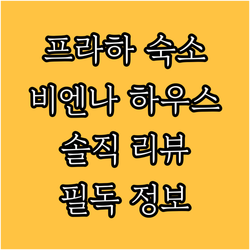 프라하 여행객 필독 비엔나 하우스 디
