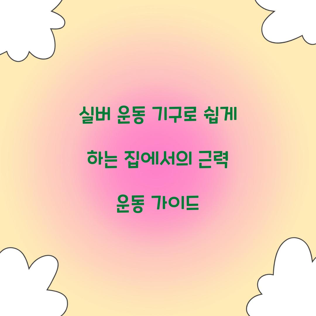 실버 운동 기구