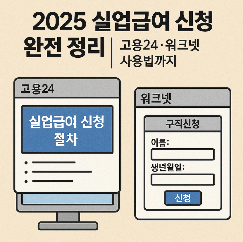 2025 실업급여 온라인 신청 완벽 가이드|고용24 활용법 최신판