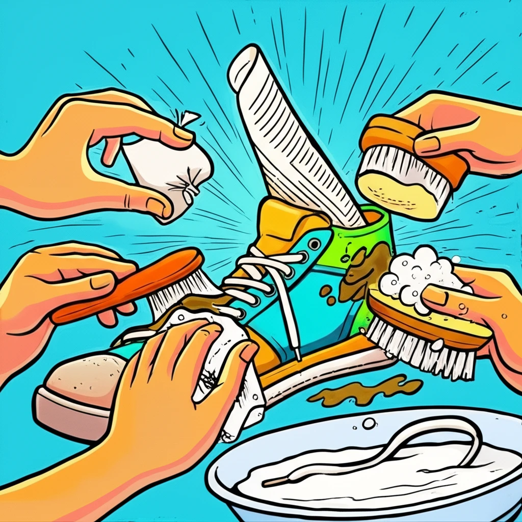 운동화 냄새, 얼룩 완벽 제거: 소재..