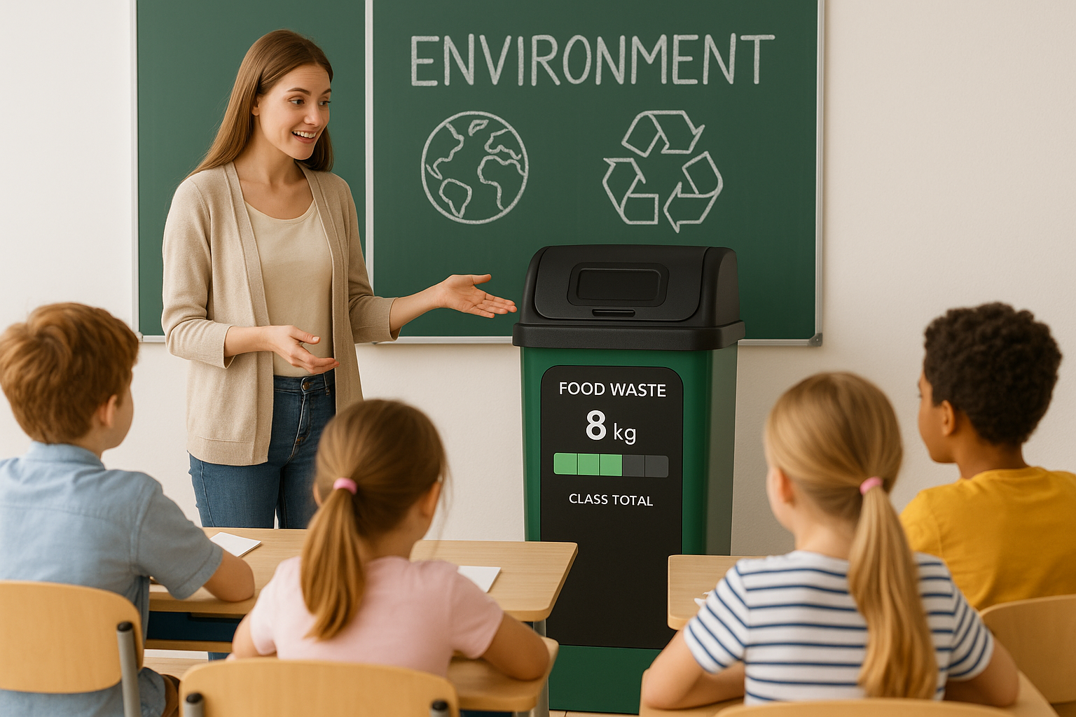 스마트 쓰레기통을 통한 학교와 교육기관의 환경교육 강화
