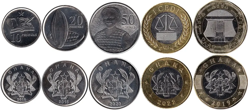 가나 화폐 동전 종류
