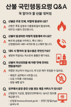 산불 국민행동요령 대처법 사진