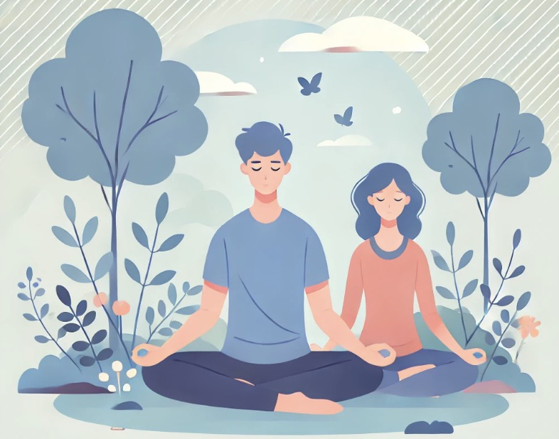 눈을 감고 주변의 소리에 집중