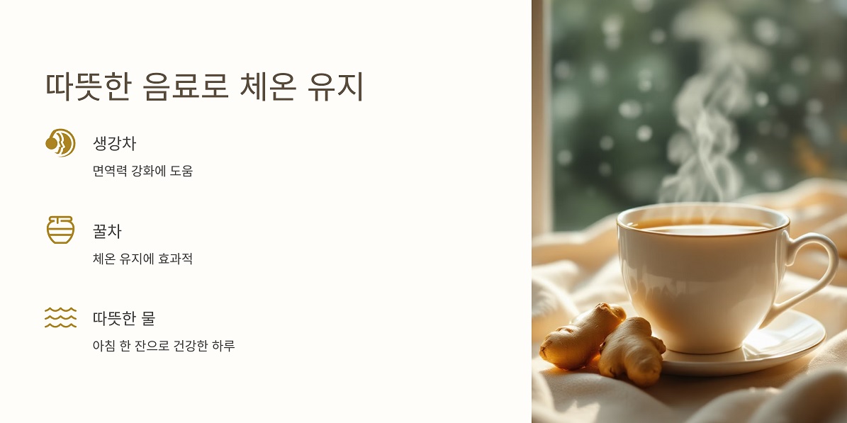 따뜻한 음료로 체온 유지