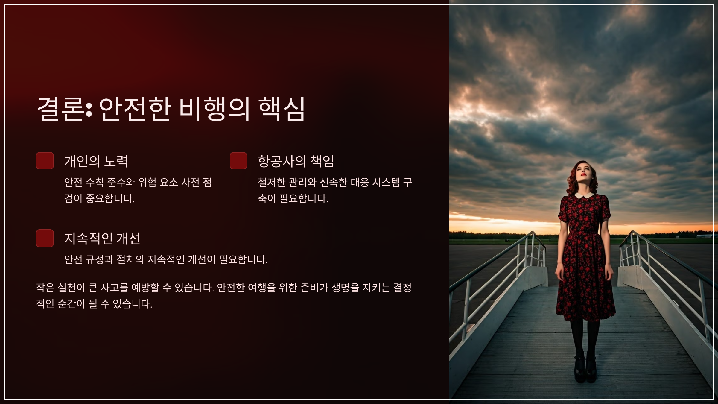 결론: 안전한 비행의 핵심