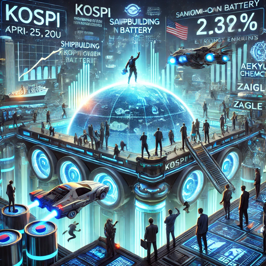 2025년 04월 25일 금요일 - 코스피·코스닥 상승, 조선·반도체 업종 강세