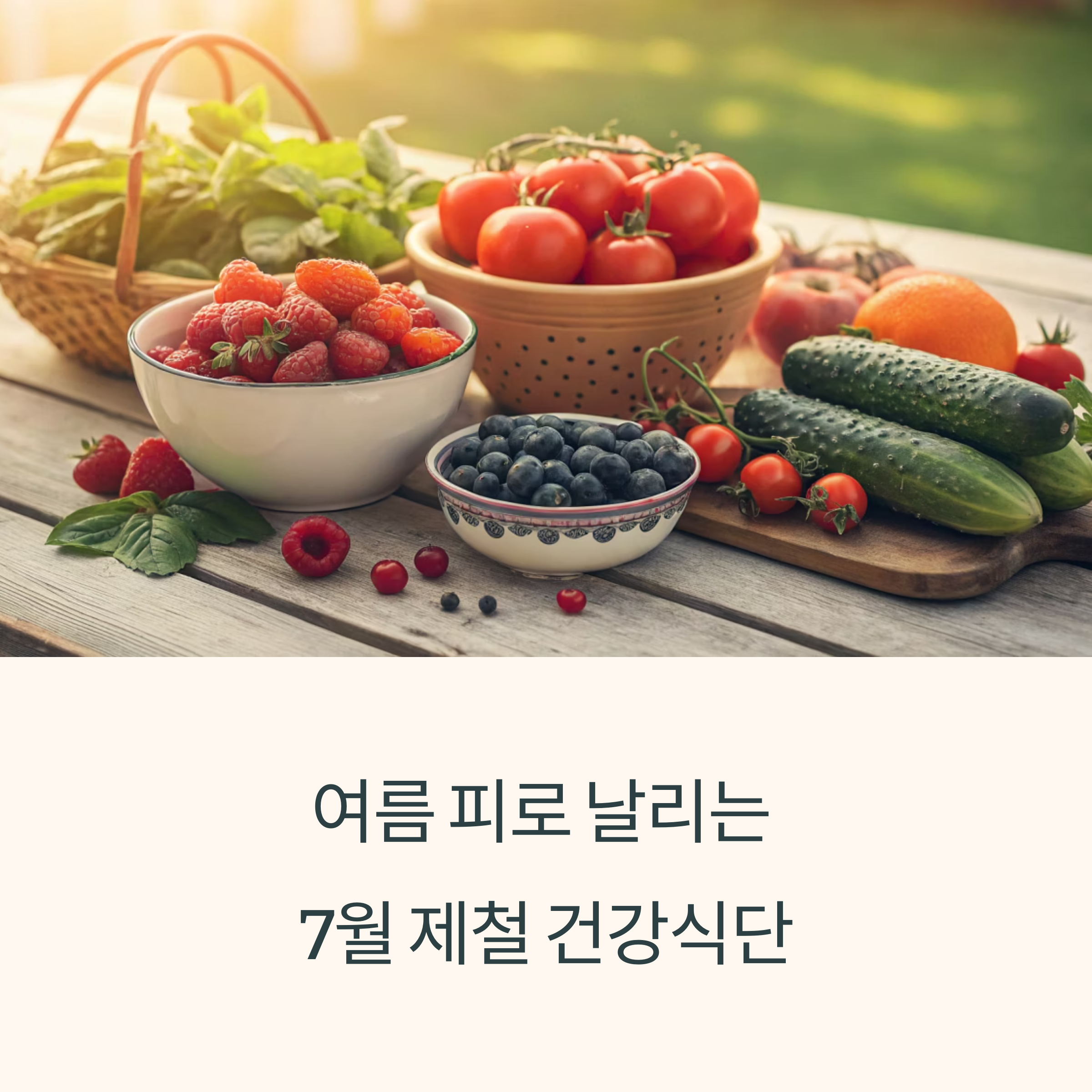 여름 피로 날리는 7월 제철 건강식단 가이드