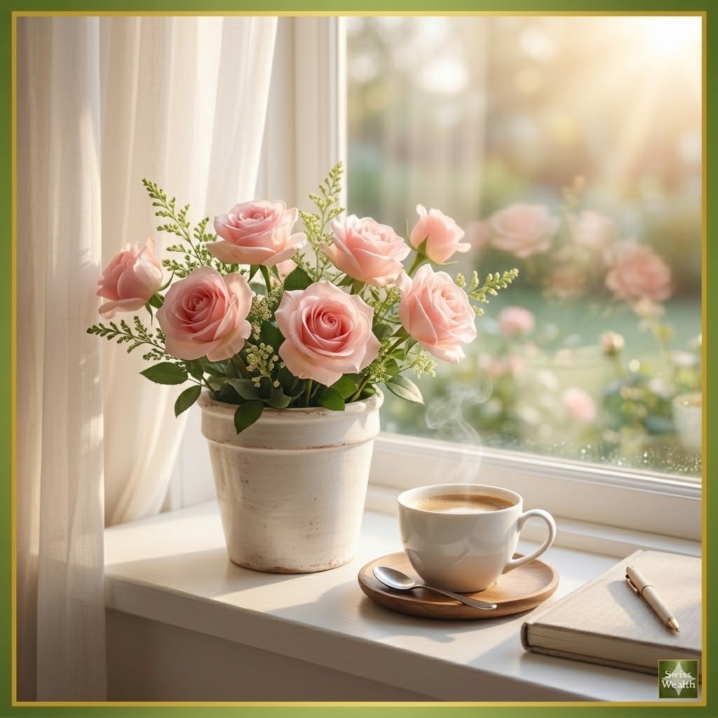 Fresh Morning Flower Pot for Reader Stability
