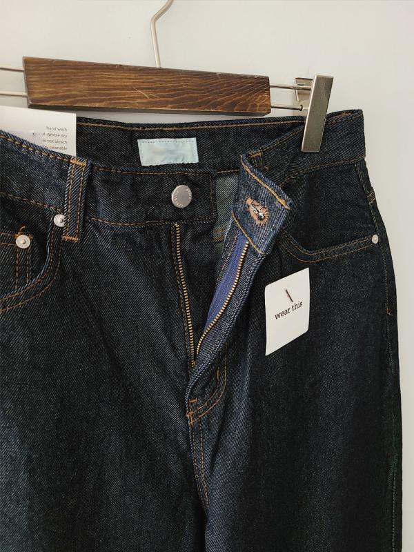 여자 생지데님 생지청바지 보이핏 하체비만 키작녀 청바지