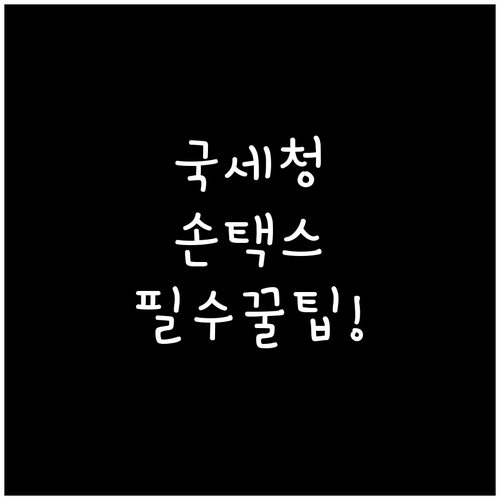 국세청 공식 손택스 앱 설치와 증명서..