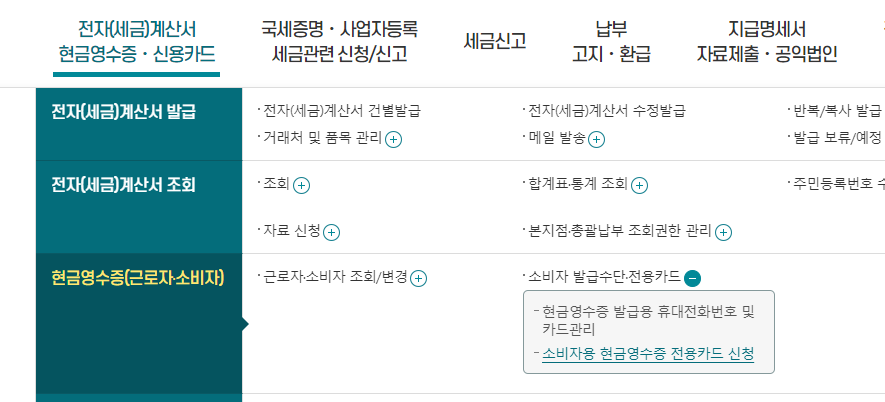 현금영수증 전용카드 발급 신청 방법