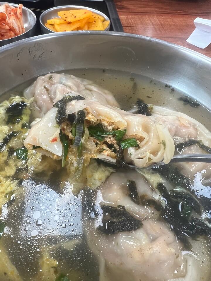 김치만두국-만두소