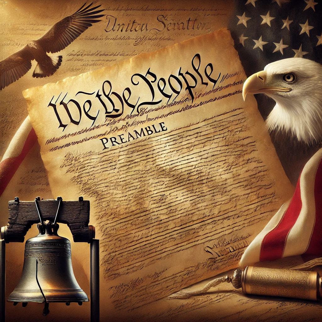 미국 헌법을 상징적으로 묘사한 그림
