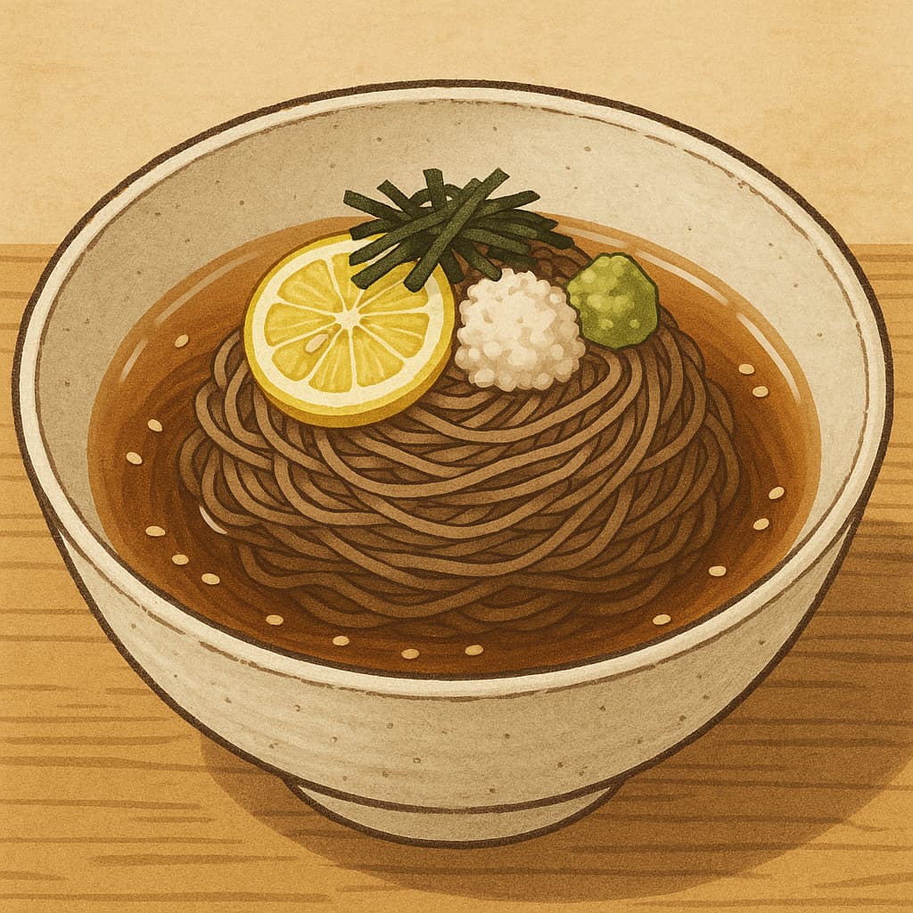 냉국, 냉모밀, 콩국수 영양 비교 테이블