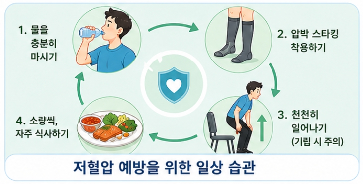 저혈압 예방을 위한 일상습관