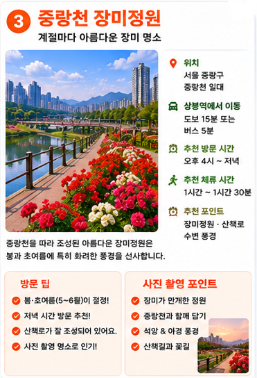 중랑천 장미공원