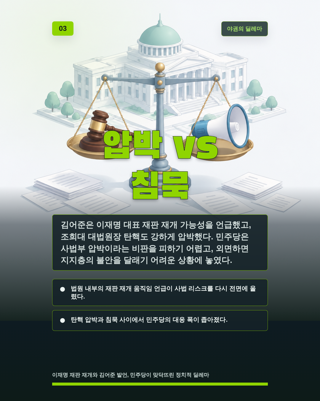 압박 vs 침묵