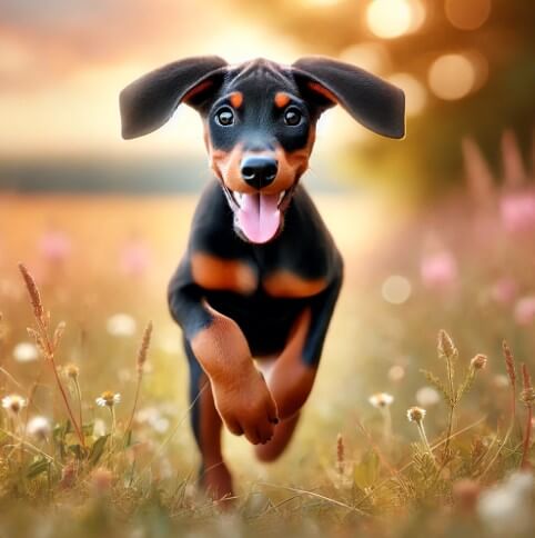 도베르만 강아지