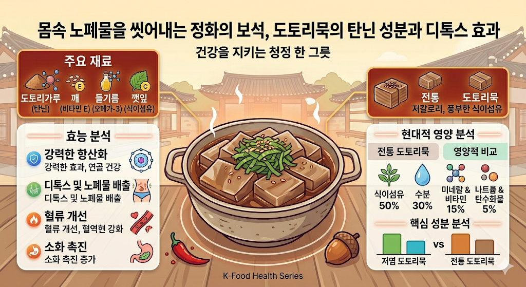 &lsquo;도토리묵&rsquo;의 탄닌 성분과 디톡스 효과