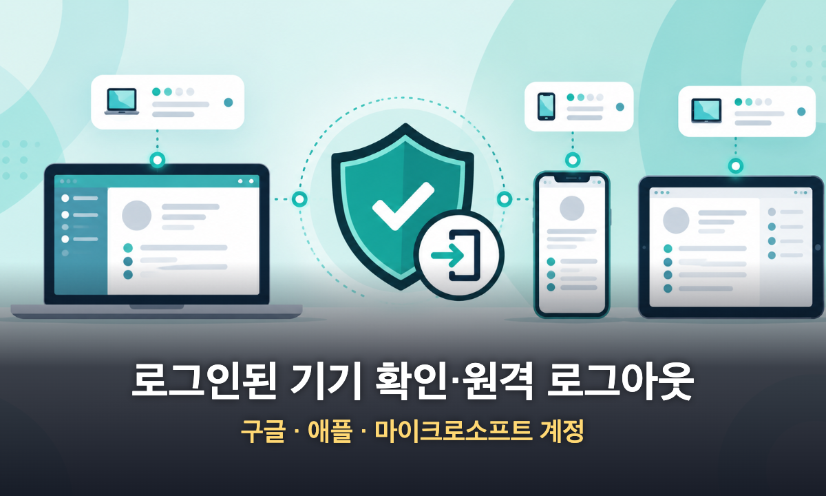 구글&middot;애플&middot;마이크로소프트 계정에 로그인된 기기를 확인하고 원격 로그아웃하는 방법 대표 이미지