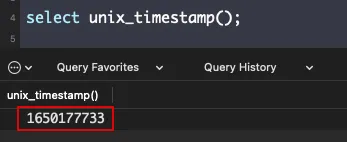 1. 현재시간 Unixtime값 구하기