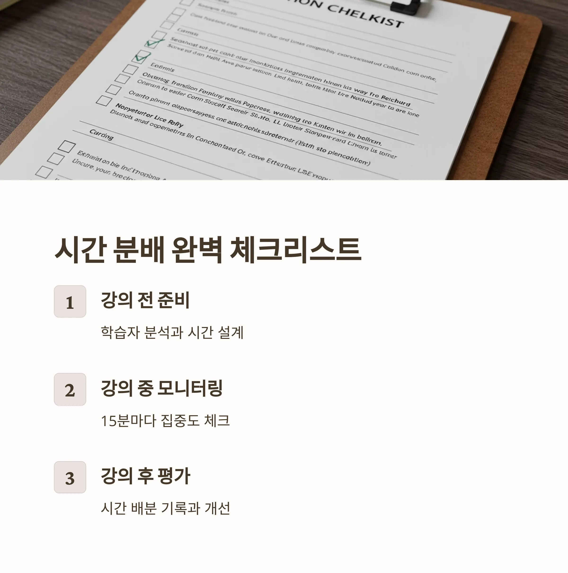 효과적인 시간 분배