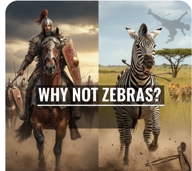 얼룩말 기병대는 왜 안되나