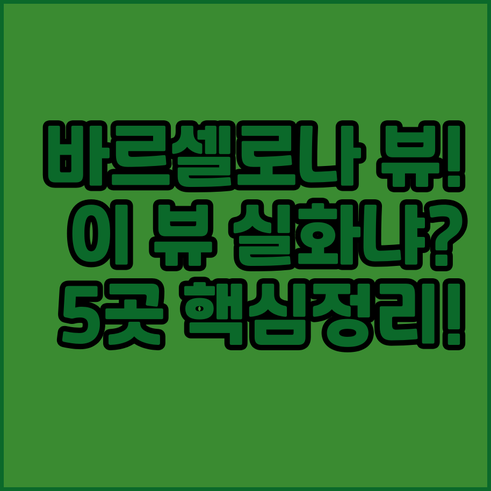 바르셀로나 루프탑 수영장 호텔 5곳 ..