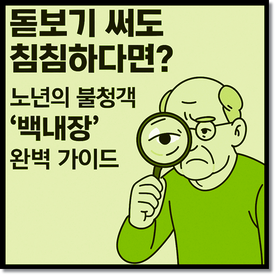 노년의 불청객 '백내장' 가이드: 돋보기 써도 눈이 침침하다면? 백내장 초기 증상 수술 비용 가격 렌즈삽입 대안별 비용과 장단점 분석