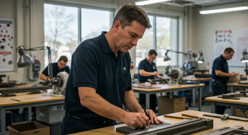 직업 훈련을 받고 있는 사람