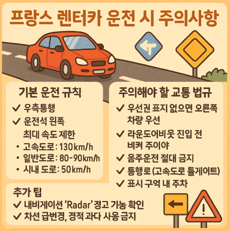 남프랑스 렌터카 여행 시 주의해야 할 프랑스 운전 규칙 이미지