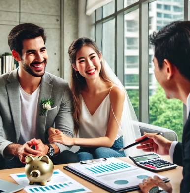 성공적인 금융상담으로 행복한 부부