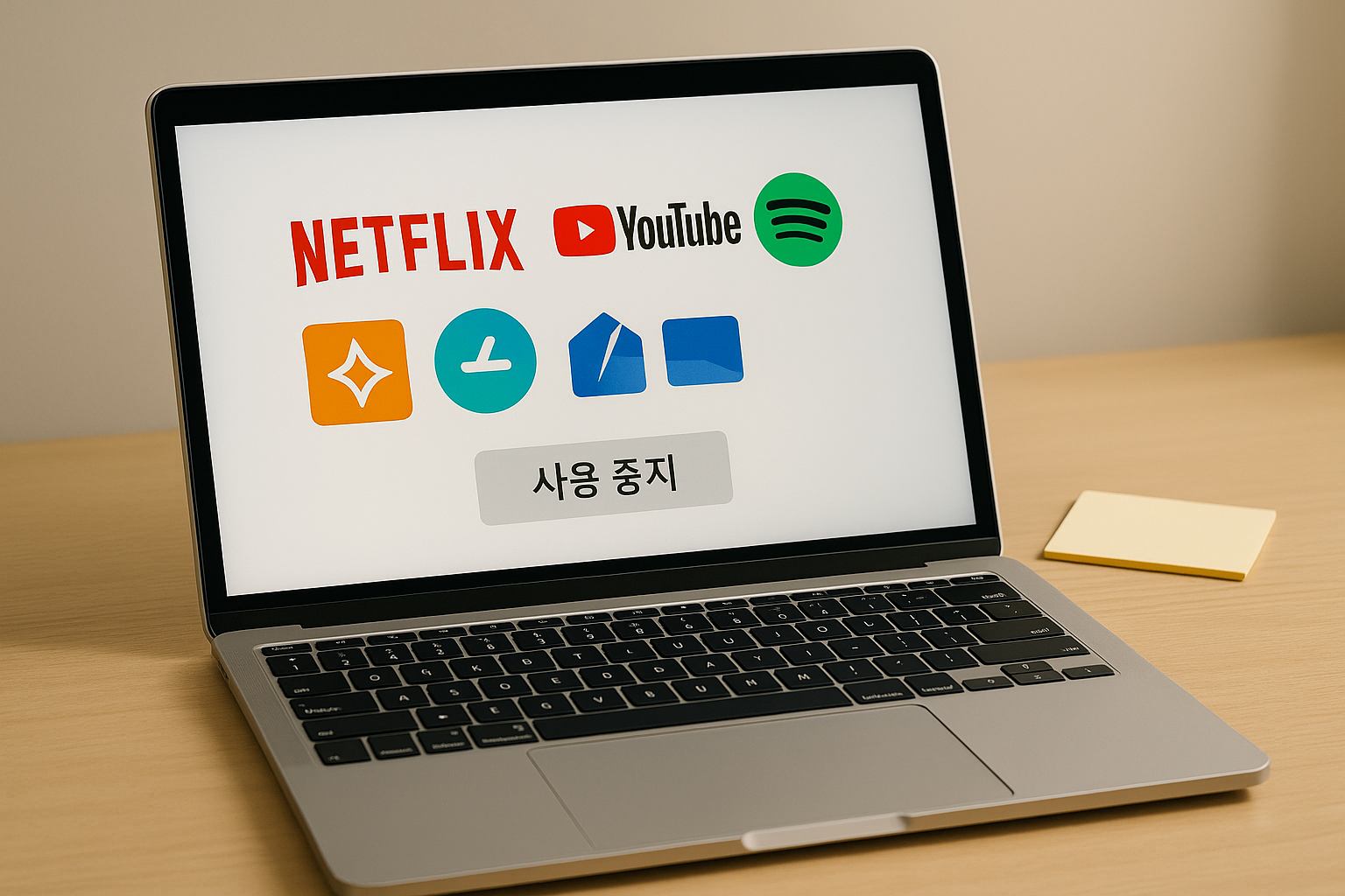 불필요한 구독 서비스를 점검하며 해지하는 모습