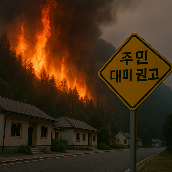 강원 인제 산불 발생, 주민 대피 권고!